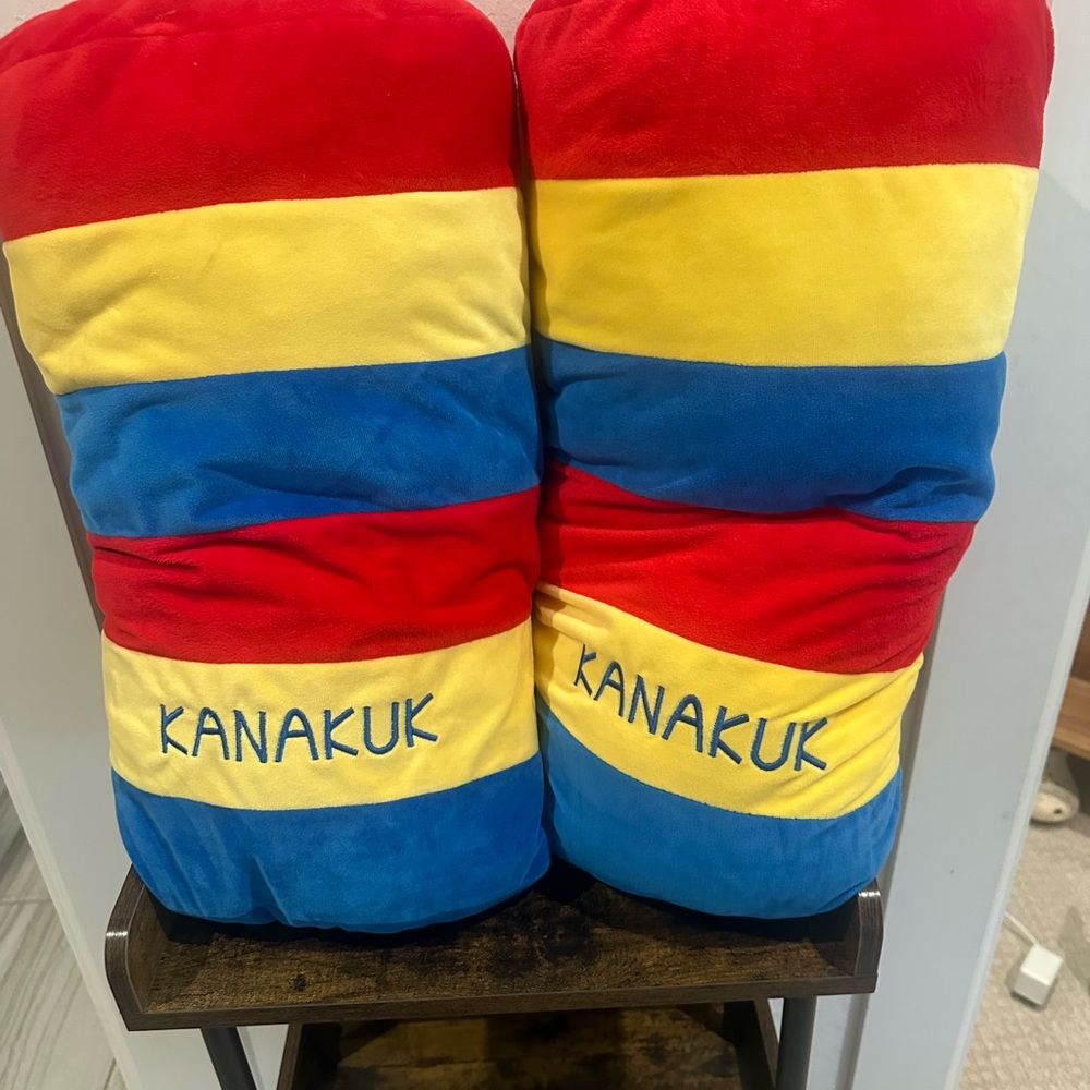 Multicolor Striped Kanakuk Squishmallow Pillow Set-2 pillows.